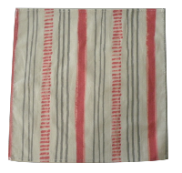 mouchoir coton bio ray� rose, 20x20 cm
